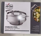 All-clad Specialty Stainless Steel Universal Steamer For Cooking 3 Quart Food New. Price: $72.95.