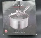 Caraclad Hex 2QT Sauce Pot Glass Lid Stainless Aluminum Core Non-stick Cool Grip New. Price: $39.99.