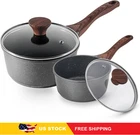 Sensarte Nonstick With Lid Set, Swiss Granite Coating New. Price: $54.96.