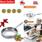 High Capacity 12.5" Frying Pan Tri-ply Stainless Steel For Culinary Perfection New. Price: $61.74.