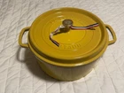 Staub Cast Iron 7 Qt, Round, Dutch Oven, Citron New. Price: $190.00.