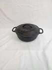 Lodge Qt. Cast Iron Serving Pot 2PS2 Dutch Oven &lid Open Fire Cooking Camping Used. Price: $29.99.