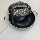 Hexclad 14 Hybrid Nonstick Wok Pan W/ Lid Stainless Handles Used. Price: $48.97.