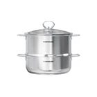 Sunhouse 2-TIER Stainless Steel Steamer Pot With Lid Larger 5.5 Qt ... New. Price: $70.46.