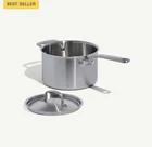 Made Stainless Clad 4 Qt Steel Saucepan, Ele/gas W/ Lid New. Price: $135.00.