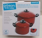 Gibson Home Casselman 4 Piece Nonstick Pasta Cookware Pot Set Red Strainer Lids New. Price: $25.99.