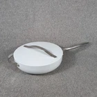 Caraway Nonstick Ceramic Saut Pan With Lid (4.5 Qt, 11.8") Used. Price: $49.95.