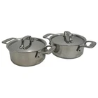 All Clad 0.5 Qt Stainless Steel Mini Covered Dutch Oven Cocotte Set Of 2 W/ Lids Used. Price: $54.88.