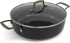 Blu. Cookware 11 Saute Pan With Lid, Non-toxic, Non-stick Ceramic, Black New. Price: $149.99.