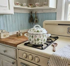 Set 2 Crofton Mini Enameled Steel Pots W/ Lids Double Handles New. Price: $19.99.
