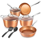 Gotham Steel Diamond Hammered 10PC Ceramic Nonstick Cookware Set Copper New. Price: $113.95.