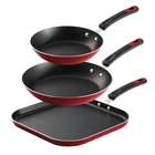 Tramontina Everyday 3 Pc Aluminum Nonstick Fry Pan And Griddle Set Metallic New. Price: $25.99.