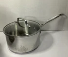 Cuisinart Induction Ready 2.5 Qt Stainless Steel Sauce Pot Model 7195-18G W/ Lid Used. Price: $39.99.