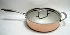 Cuisinart CTPP334-26H Tri-ply Copper Stainless 10.5" Quart Saute Pan W/lid Used. Price: $79.95.