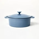 5.5QT Enamel Dutch Oven Blue - Figmint New. Price: $44.99.