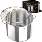 20 Quart Stock Pot 3 Ply Stainless Steel With Lid Ciwete Soup Copper Handle New. Price: $179.99.