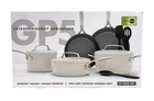 Greenpan GP5 Healthy Ceramic Nonstick 14 Piece Cookware Set In Cloud Cream New. Price: $195.00.