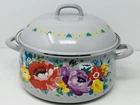 Pioneer Woman Sweet Romance Dutch Oven 6.4 Quart Enamel Steel With Lid Used. Price: $46.99.