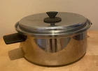 Flint Ekco Heat Core 6-QUART 10-INCH Stock Pot With Lid Stainless Steel Usa Used. Price: $47.99.