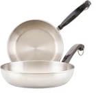 Frying Pan Set Stainless Steel Skillet 8.25 & 10 Inch Farberware Classic Silver New. Price: $50.76.