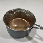 Gotham Steel Copper 2.5 Quart Sauce Pan Cooking Pot With Vented Glass Lid 2011C Used. Price: $24.99.