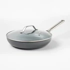 12" Nonstick Ceramic Coated Aluminum Frypan With Cover Dark Gray - Figmint New. Price: $20.99.