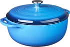 Figmint Enamel Cast Iron Dutch Oven 500 Degree 7.5QT Blue New. Price: $44.99.