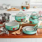 Ceramic Nonstick Cookware Set 12-PIECE Cast Iron Pots & Pans Kitchen Home New. Price: $397.98.