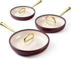 Roydx Titanium Ceramic Nonstick Pan Set 8", 10" And 12" Frying Skillet New. Price: $300.03.
