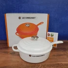 Le Creuset Signature Cast Iron 3.75 Quart Cassadou, White - New. Price: $319.95.
