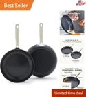 Chatham Prime Midnight 10" And 12" Ceramic Nonstick Frying Pan Set New. Price: $77.18.