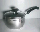 Paula Deen Impact Bonded Stainless Steel 2 Qt Pan Induction Suitable With Lid Used. Price: $18.39.