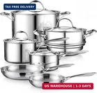 Cooks Standard Multi-ply Clad Stainless Steel Cookware Set, Pots Pans Kitche New. Price: $319.39.