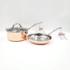 Viking 3-PLY Hammered Copper 2.25QT Saucepan & 8" Skillet Fry Set New. Price: $199.95.