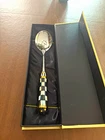 Mackenzie-childs Courtly Check Casserole Spoon Used Original Box 13 Long. Price: $50.00.