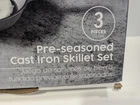 Gibson Home Brickstone Pre-seasoned Cast Iron Skillet Set 3 Piece Frying Pans New. Price: $30.51.