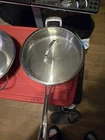 Stainless Steel Skillet Cuisinart 10-INCH Fry Pan With Glass Lid. Used. Price: $23.49.