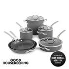 Calphalon Signature Hard-anodized 10PC Nonstick Cookware Set Gray Nib New. Price: $449.99.