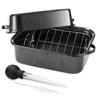 21INCH Roasting Pan, Extra Large Rectangle With Rack, 25LB Capac... New. Price: $82.07.