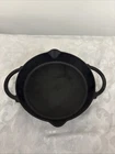 Pioneer Woman Timeless Cast Iron Pan 9.5" Double Handled Skillet Floral Bottom Used. Price: $16.99.