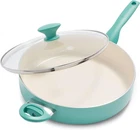 Greenpan Rio Healthy Ceramic Nonstick 5QT Saute Jumbo Cooker Turquoise New. Price: $64.17.