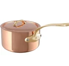 Mauviel M'heritage M'200 Sauce Pan With Lid, Brass Handle, 1.8-QT New. Price: $325.00.