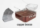 Simply Ming 7.5QT Non Stick Jumbo Pan With Fryer Basket Copper Bronze Used. Price: $98.96.