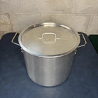 Vintage Mirro Qt Silver Aluminum Stock Pot Double Handle Lid Nsf 4022 Used. Price: $40.45.