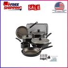 Farberware Easy Clean 22 Pcs Nonstick Cookware Set, Dishwasher Safe, Black New. Price: $86.83.