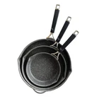 Nordic Ware Verde 3 Pc Ceramic Nonstick Skillet Fry Pan Set 8" 10" 12" - Black New. Price: $68.79.
