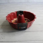 Master Class Fluted Bundt Cake Pan Red Speckled Enamelware 9" New. Price: $28.00.