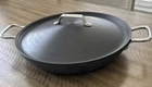 Commercial Aluminum 3QT Calphalon Hard Andozied Paella Pan G1383HCB & Lid Used. Price: $64.99.