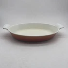 Creuset 24 Oval Au Gratin Cast Iron Casserole Baking Dish Orange Used. Price: $15.00.