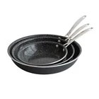 Nordic Ware Basalt Ceramic Non-stick 3-PIECE Skillet Set 8", 10", And 12", New. Price: $123.99.